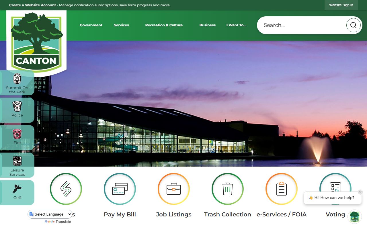 Canton Township official website
