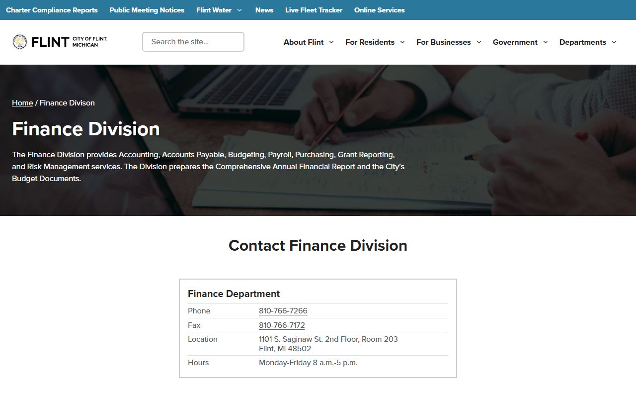 City of Flint Finance Department