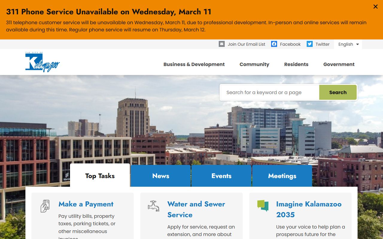 City of Kalamazoo official website
