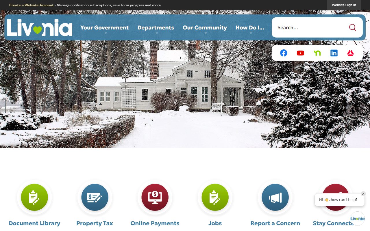 City of Livonia official website