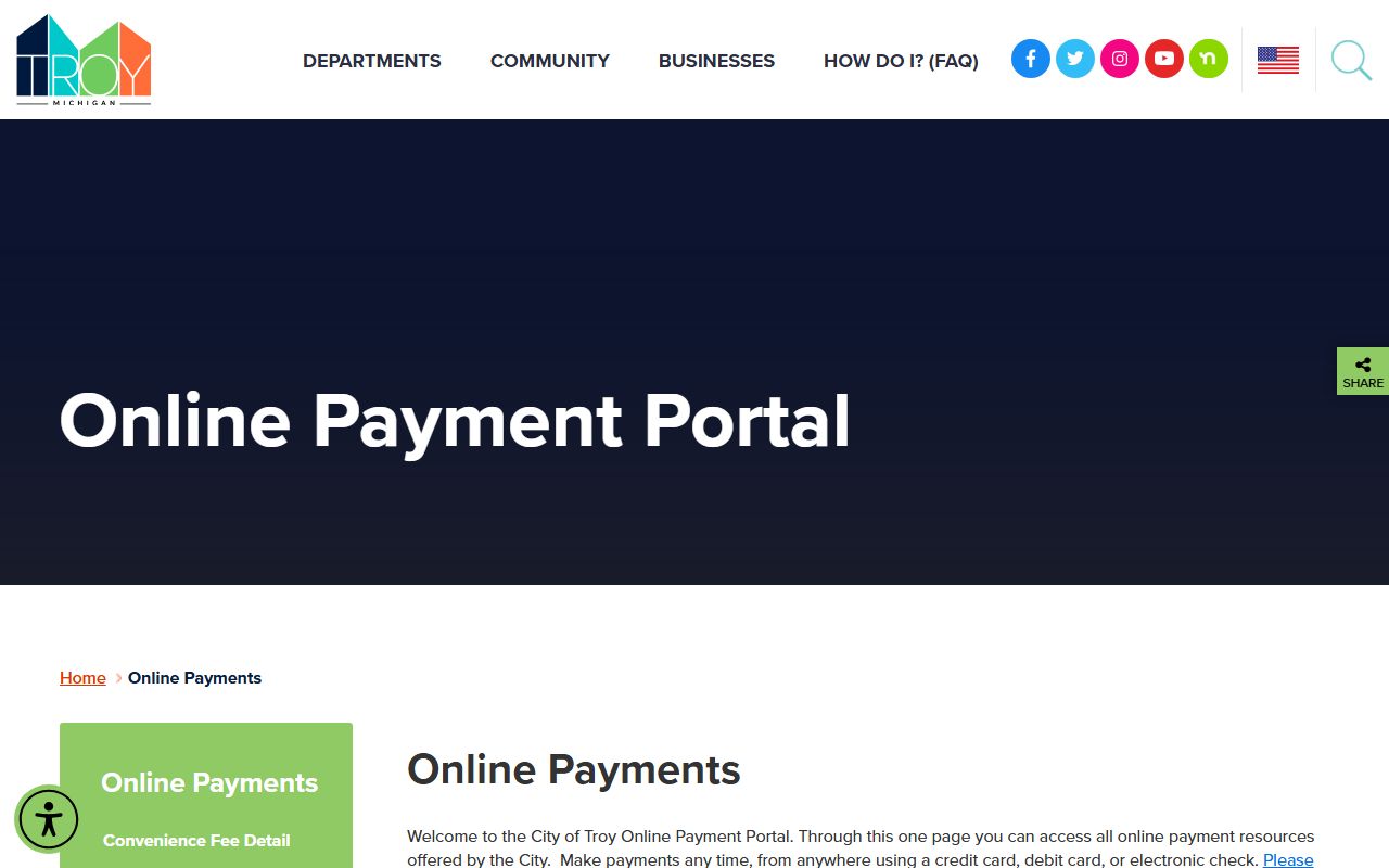 Troy online tax payment portal