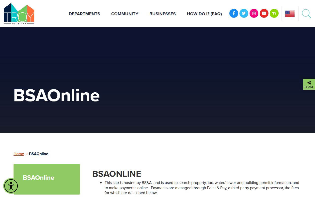 Troy online tax lookup tool