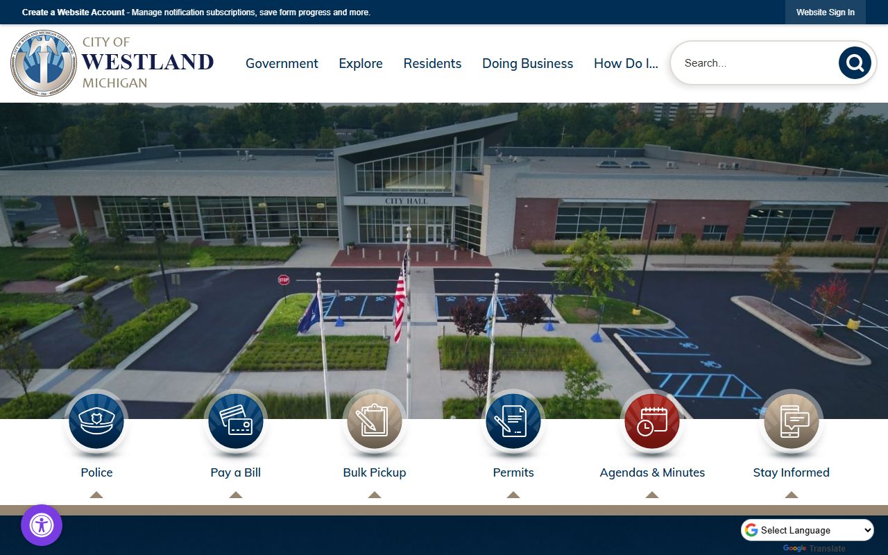 City of Westland official website