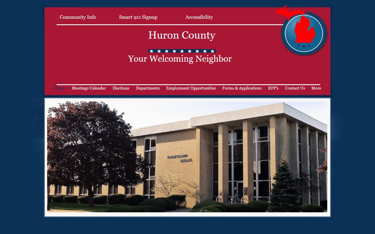 Huron County main website