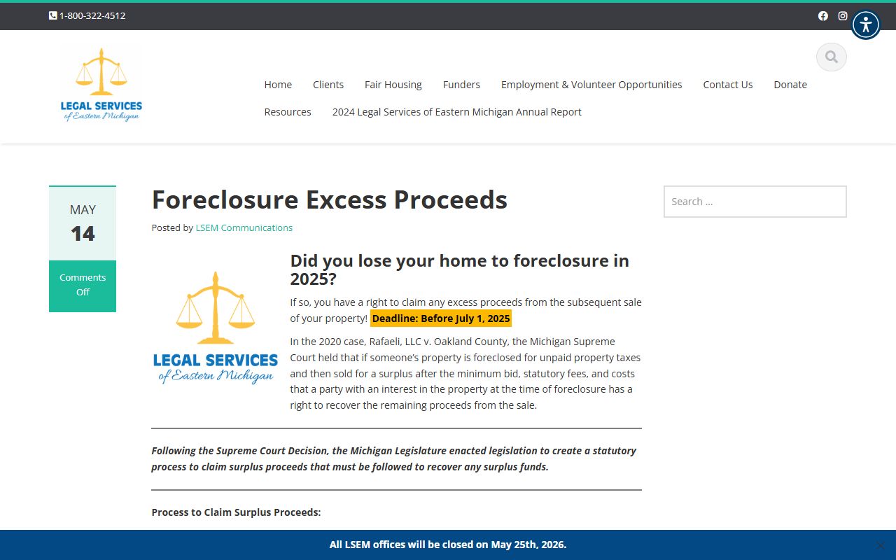 Legal Services of Eastern Michigan