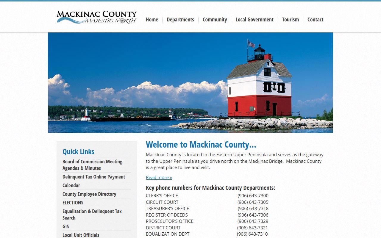 Mackinac County main website