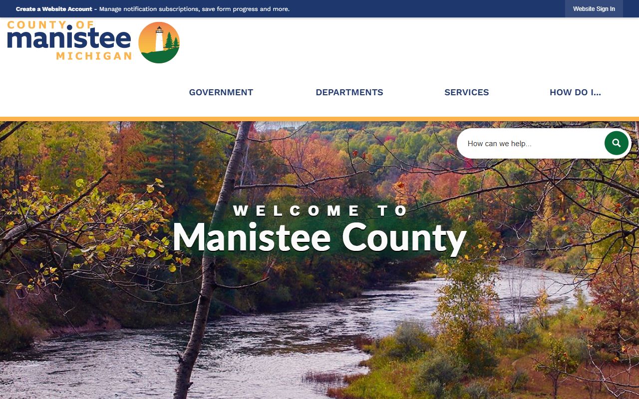 Manistee County main website