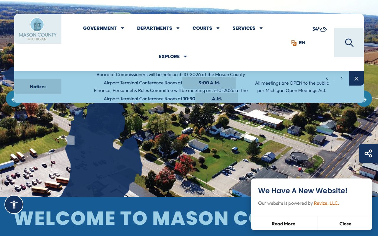Mason County main website