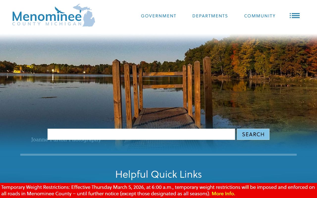 Menominee County main website