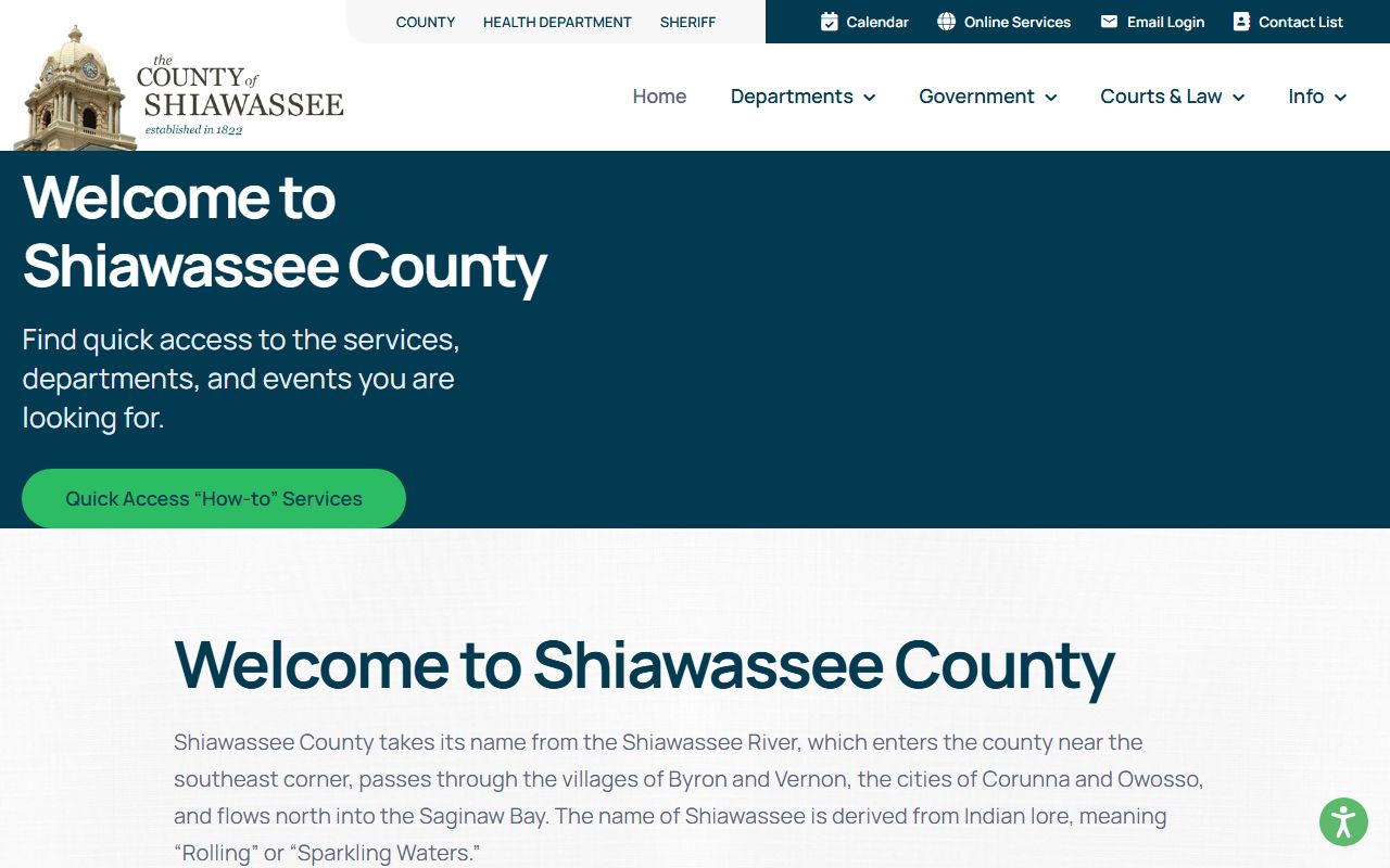 Shiawassee County government website