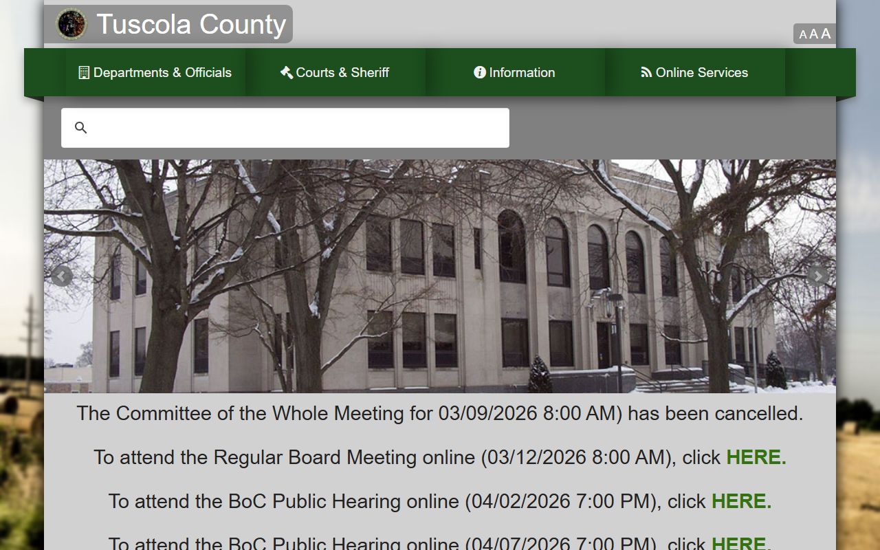 Tuscola County government website