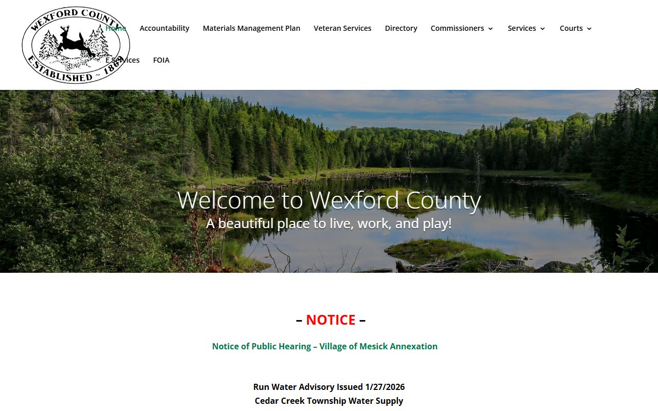 Wexford County government website